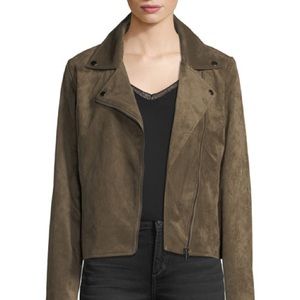 Bagatelle Olive Faux Suede Moto Jacket Size XL